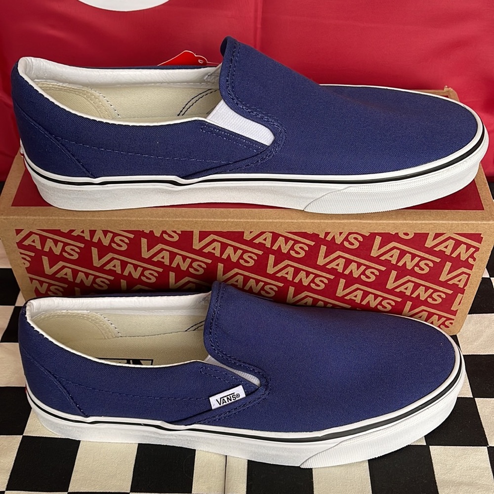 Vans Classic Slip On Twilight Blue/True White Men’s sneakers - Picture 2 of 16